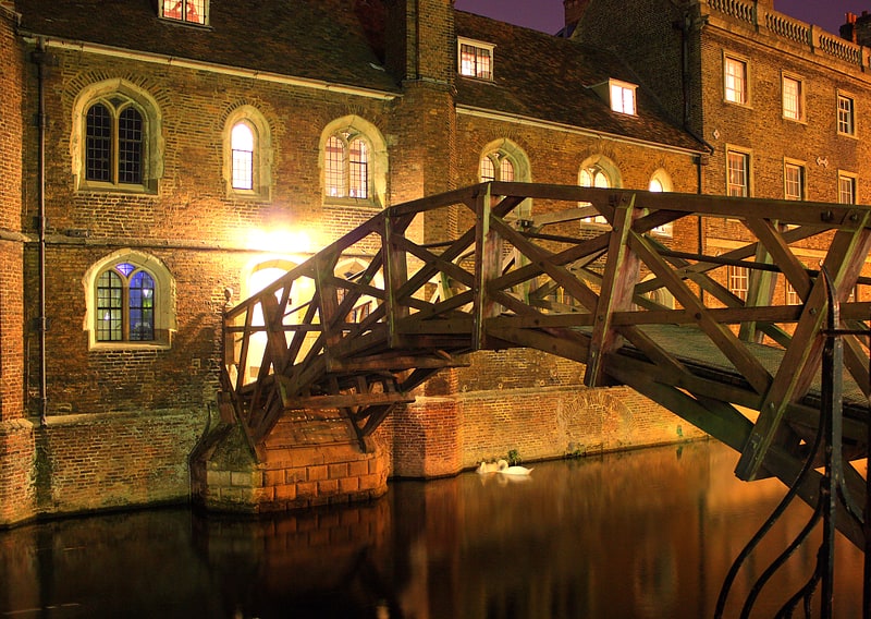 Pont en bois à Cambridge, Angleterre