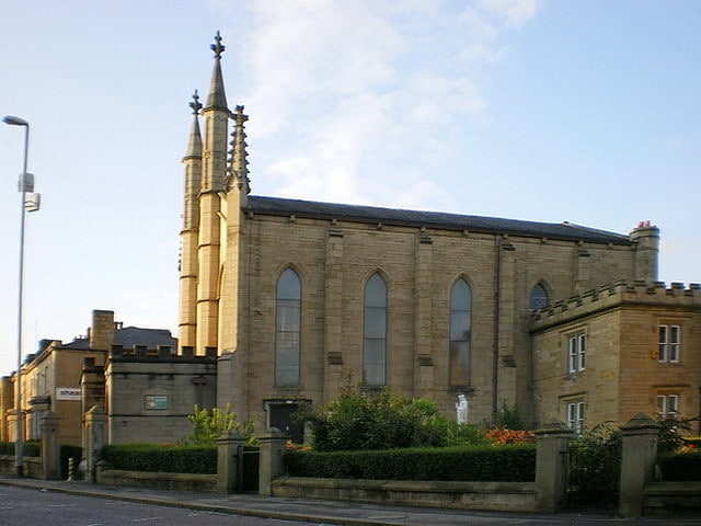 Parish church in Huddersfield, England