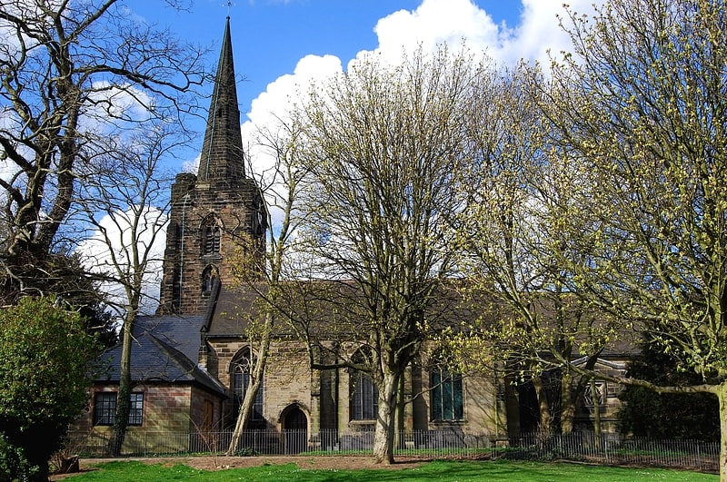 Parish church in Derby, England
