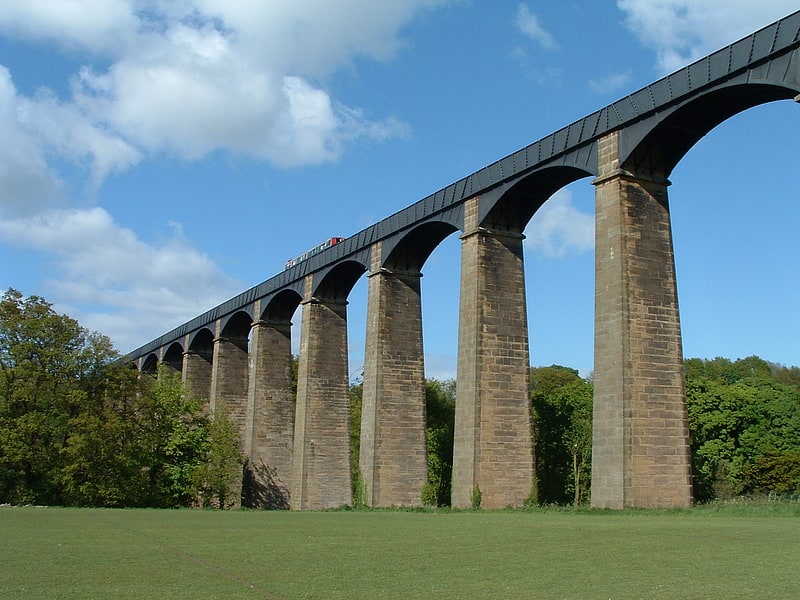 Navigable aqueduct in Trevor, Wrexham, Wales