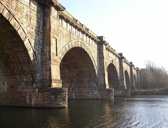 Navigable aqueduct in Lancaster, England
