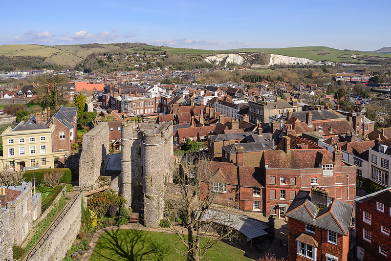 Medieval castle in Lewes, England