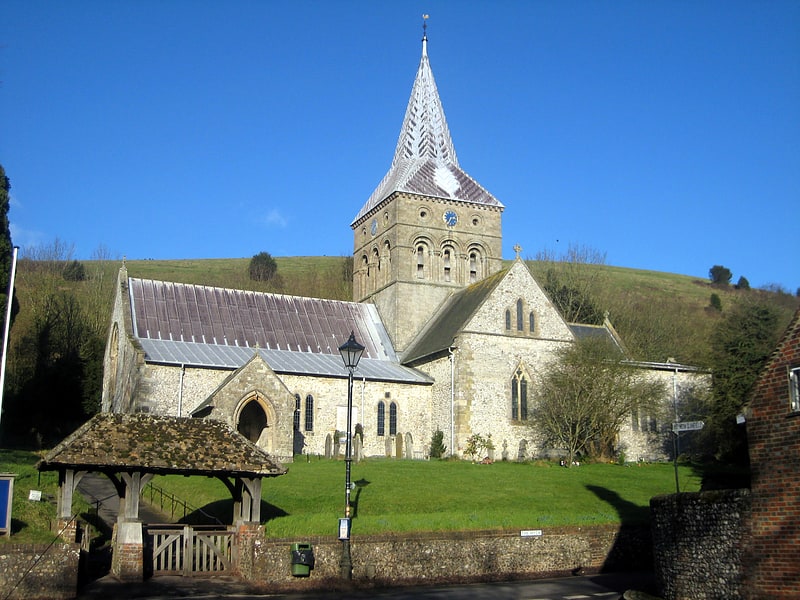 Parish church in East Meon, England