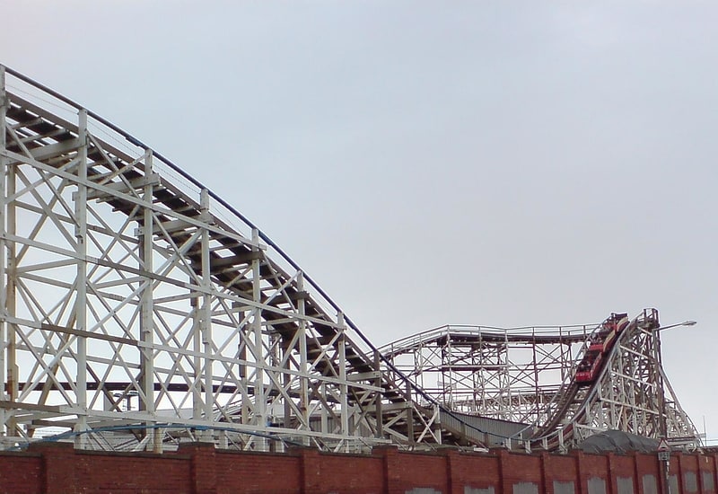 Roller coaster in Blackpool, England