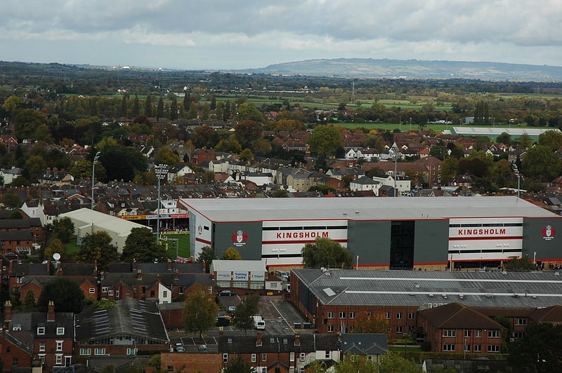 Estadio en Gloucester, Inglaterra
