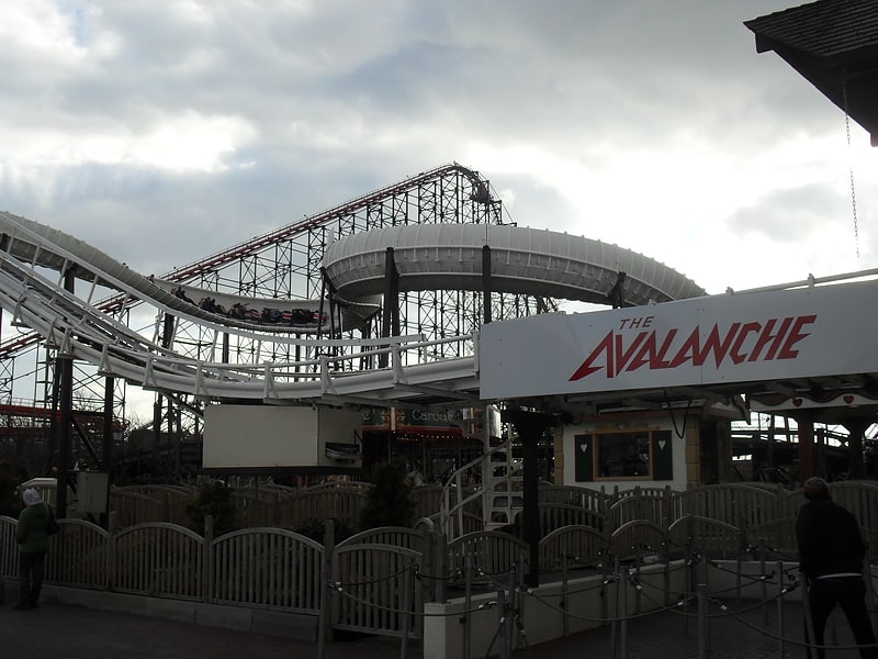 Roller coaster in Blackpool, England