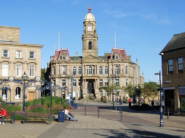 City or town hall in Dewsbury, England