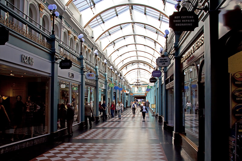 Shopping arcade in Birmingham, England