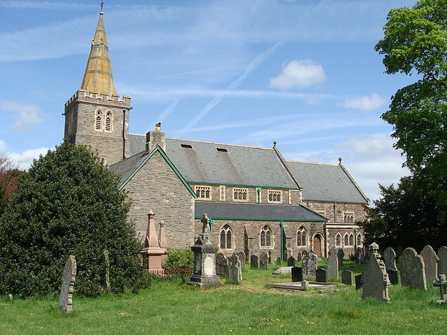 Church in Llanddew, Wales