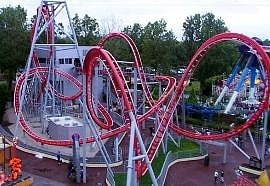 Roller coaster in Mile Oak, England
