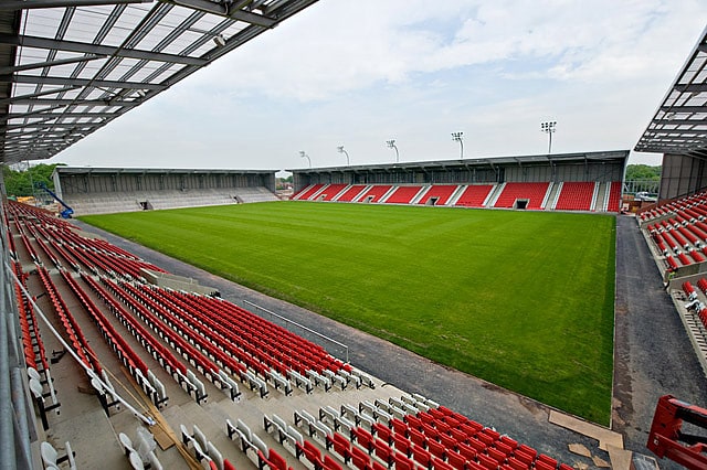Stade de rugby à Leigh, Angleterre