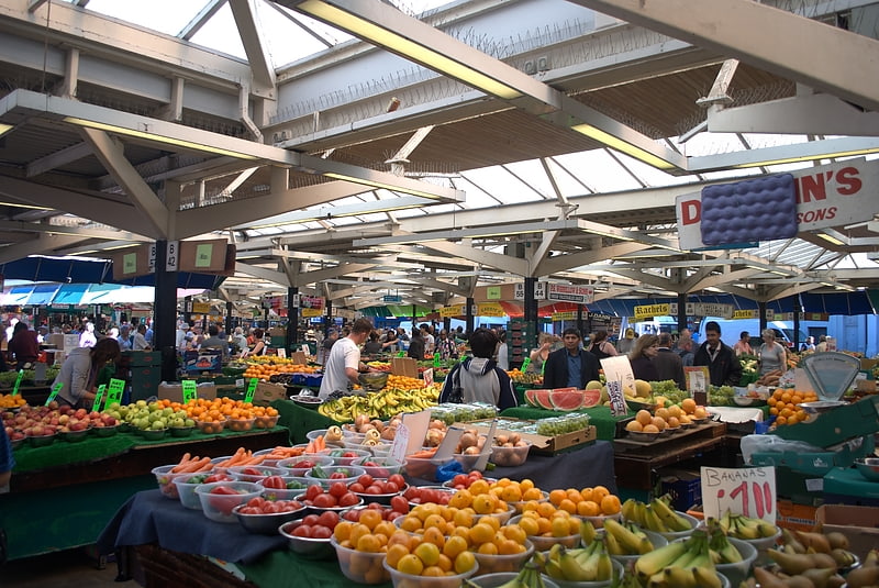 Mercado en Leicester, Inglaterra