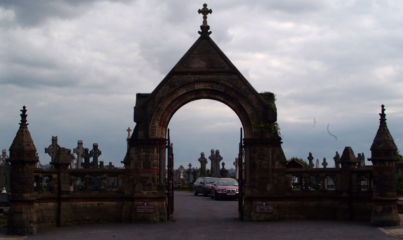 Cementerio en Belfast, Irlanda del Norte