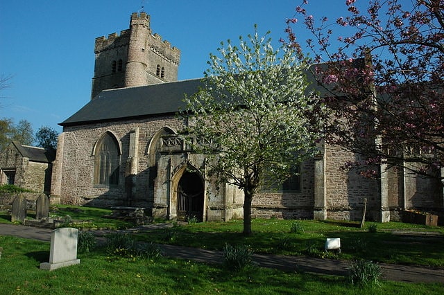 Church in Usk, Wales