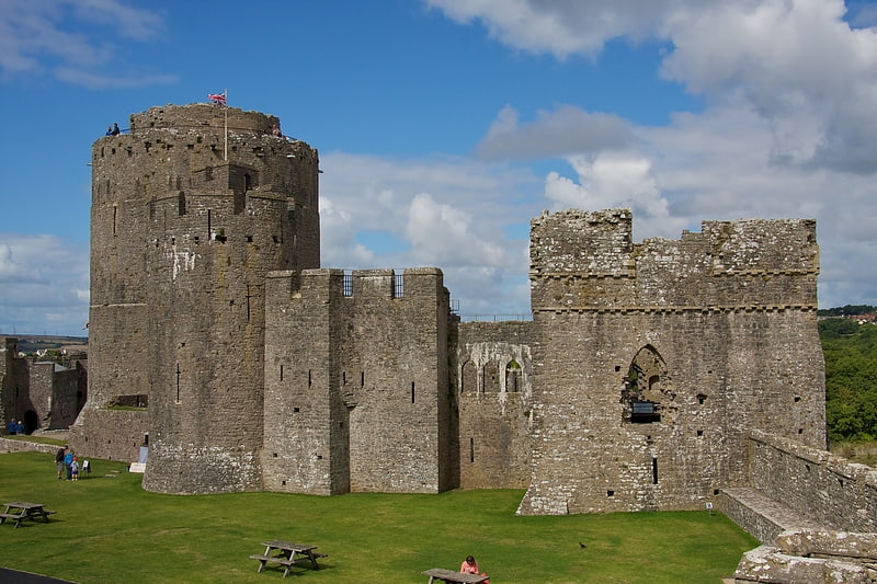 Medieval castle in Pembroke, Wales