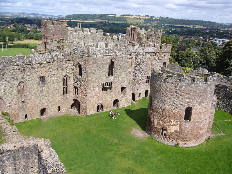Medieval castle in Ludlow, England