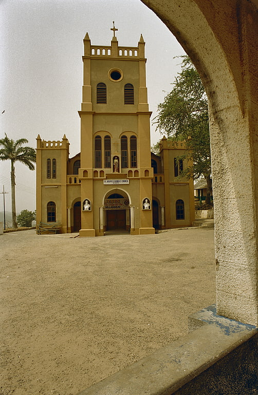 Church building in Elmina, Ghana