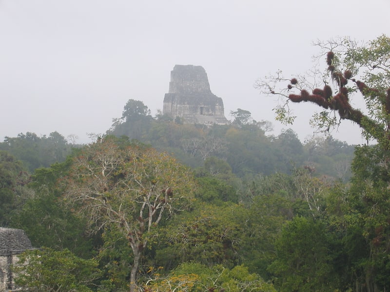 Historical landmark in Tikal, Guatemala