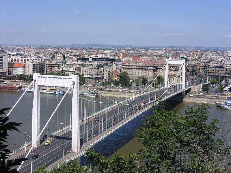 Hängebrücke in Budapest, Ungarn