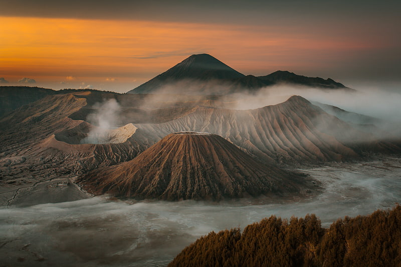 Volcán en Indonesia