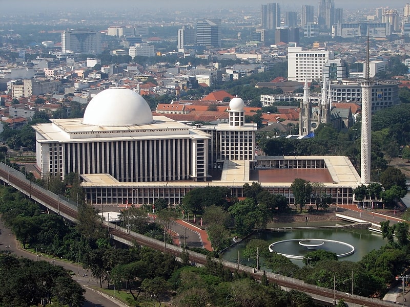 Moschee in Zentral-Jakarta, Indonesien