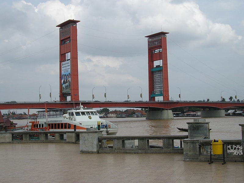 Vertical-lift bridge in Palembang, Indonesia