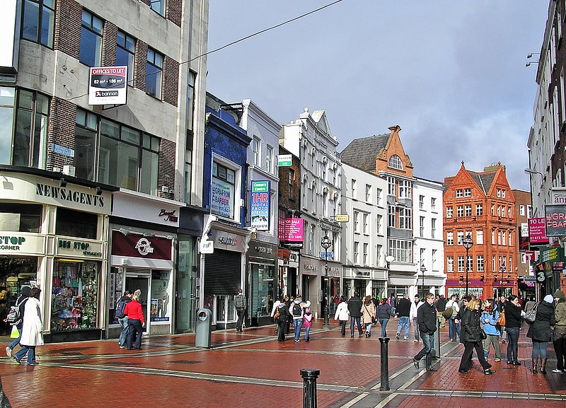 Rue commerçante à Dublin, Irlande