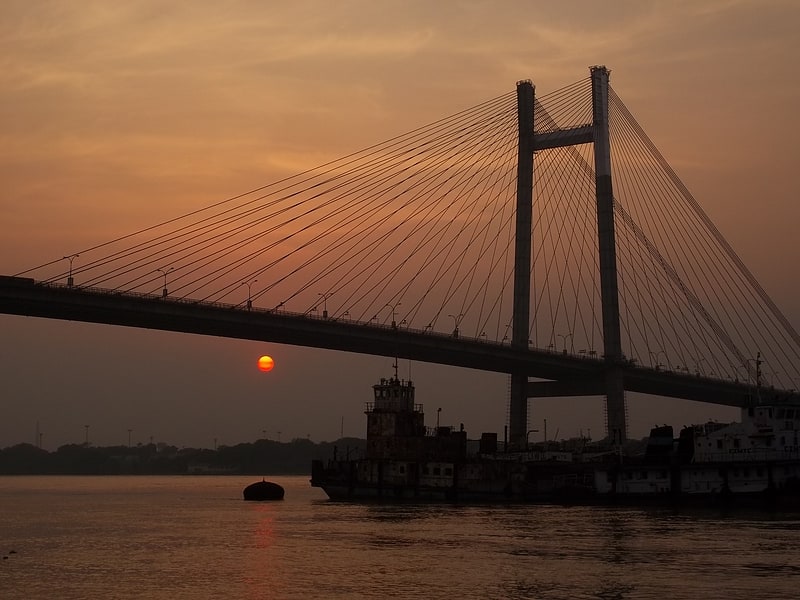 Schrägseilbrücke in Indien