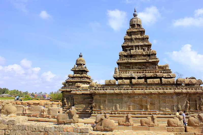Building complex in Mahabalipuram, India