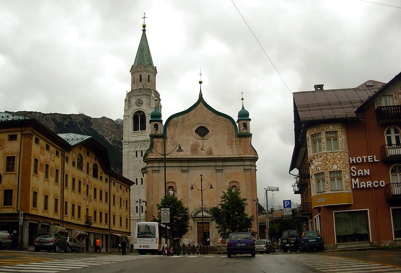 Basilica in Cortina d'Ampezzo, Italy