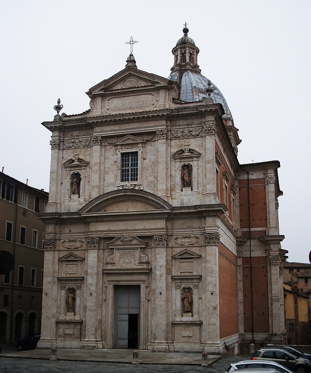 Collegiate church in Siena, Italy