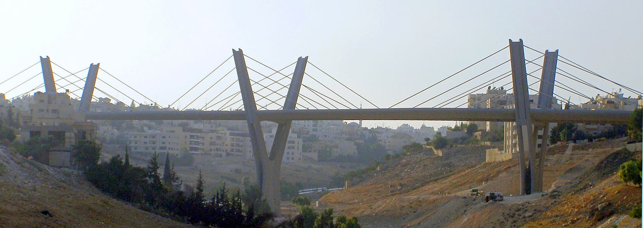 Schrägseilbrücke in Amman, Jordanien