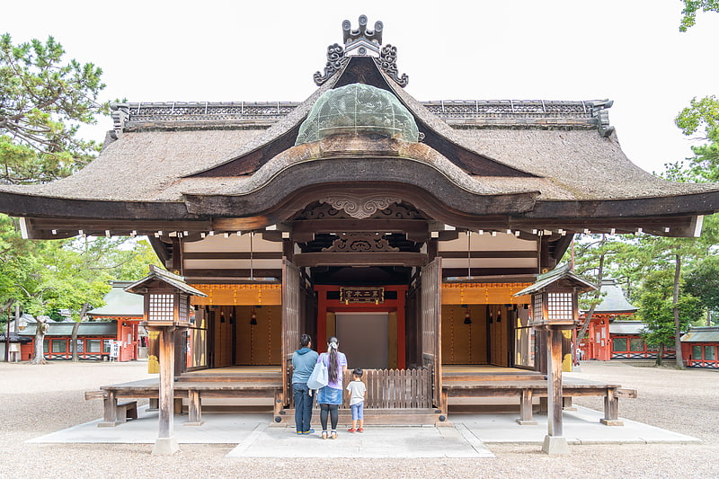 Shinto shrine in Osaka, Japan