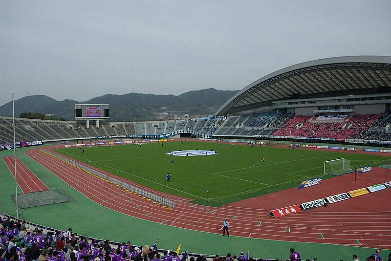 Athletic track in Hiroshima, Japan