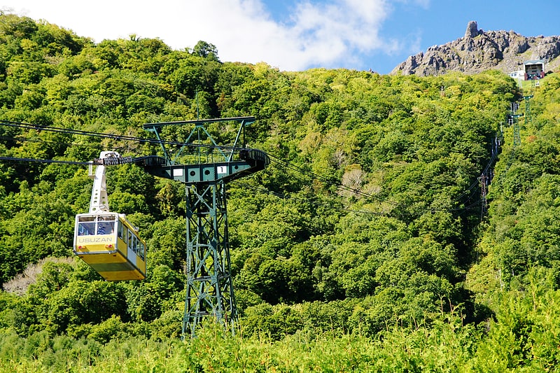 Mountain cable car in Sobetsu, Japan