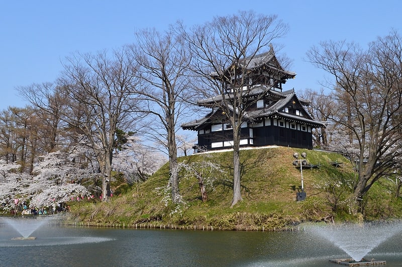 Castillo en Joetsu, Japón