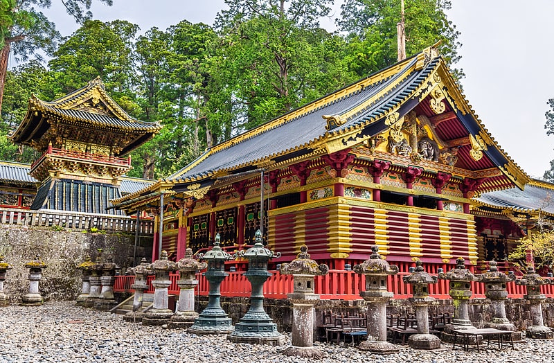 Complejo de santuarios shogun ornamentados de alrededor de 1636