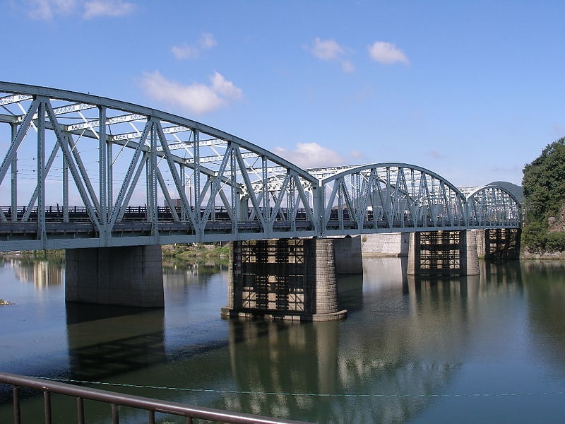 Truss bridge in Inuyama, Japan