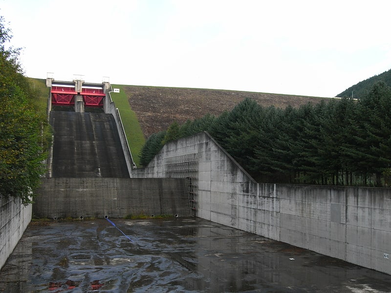 Dam in Shintoku, Japan