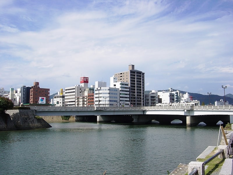 Balkenbrücke in Hiroshima, Japan