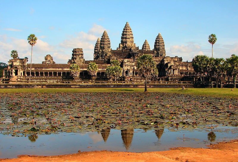 Tempel in Krong Siem Reap, Kambodscha