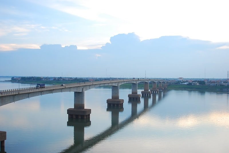 Brücke in Krong Kampong Cham, Kambodscha
