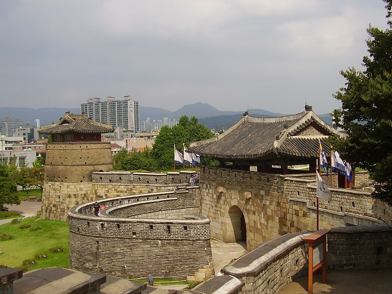 Schloss in Suwon-si, Südkorea