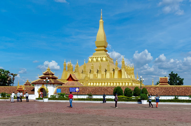Buddhist temple in Vientiane, Laos