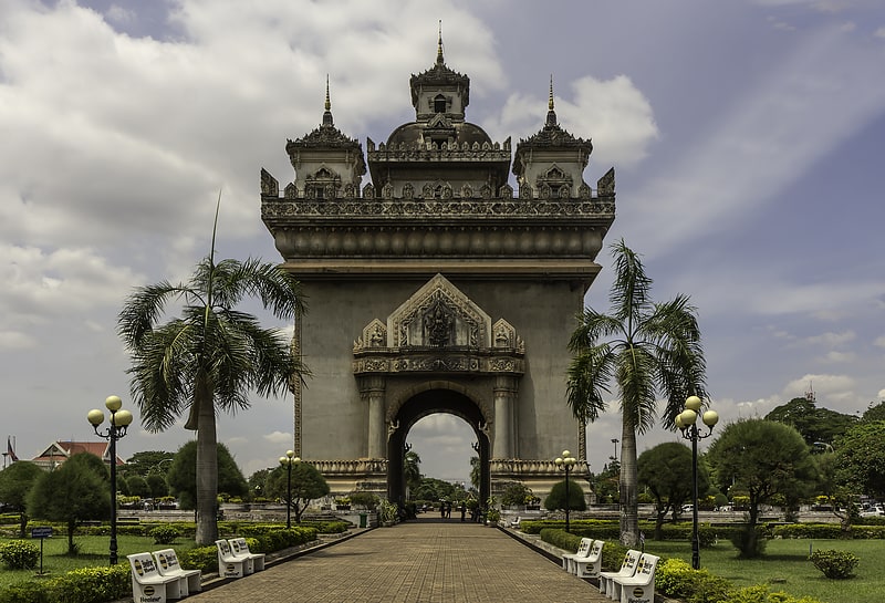 Monument in Vientiane, Laos
