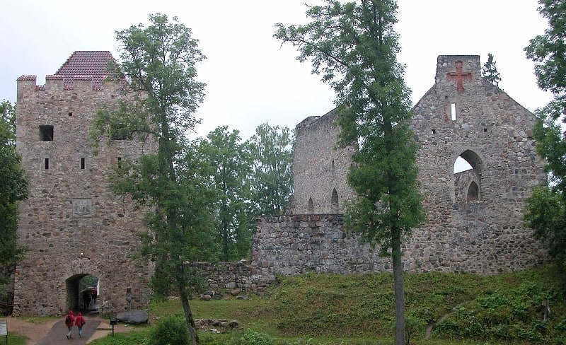 Historical landmark in Sigulda, Latvia