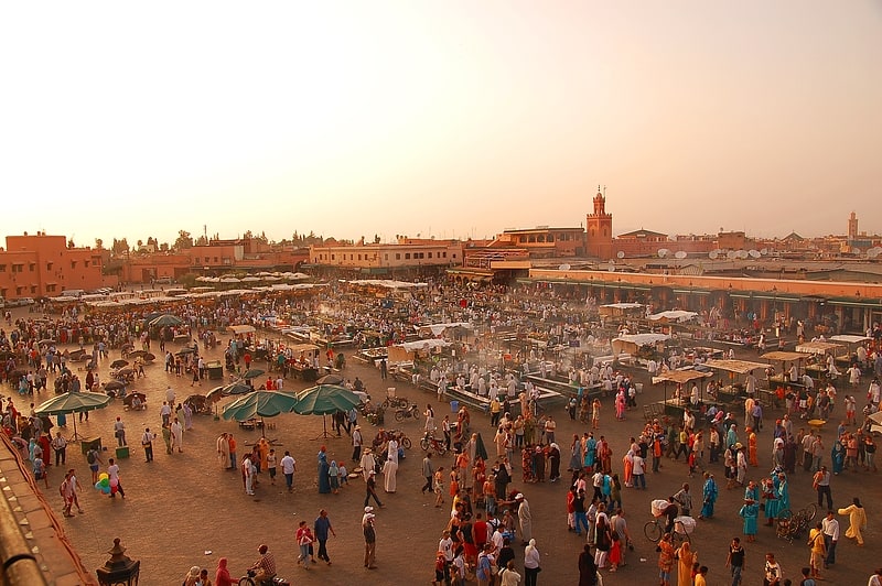 Historical landmark in Marrakesh, Morocco