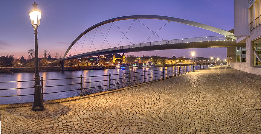Arch bridge in Maastricht, Netherlands