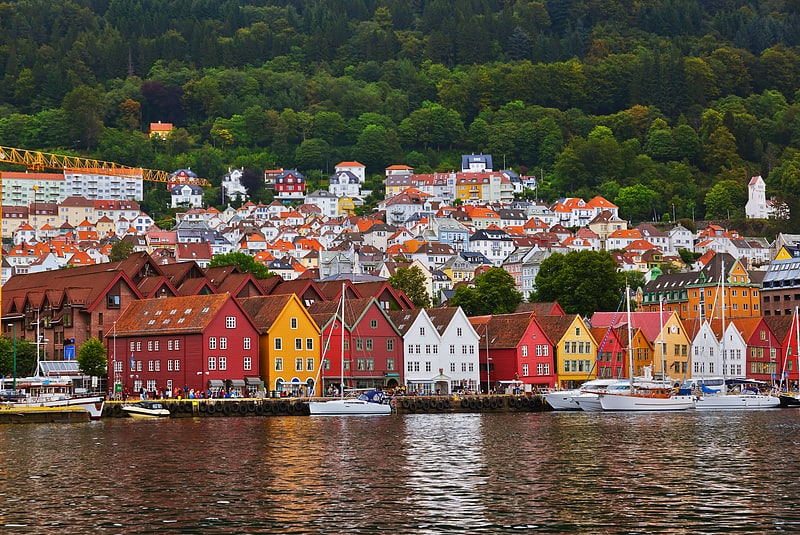 Miejsce historyczne w Bergen, Norwegia