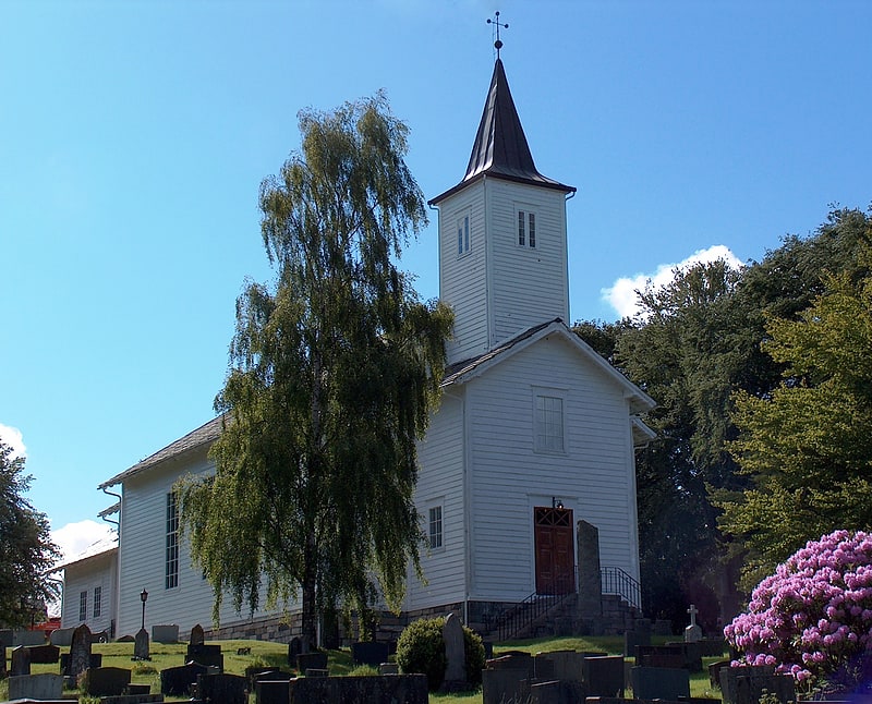 Church in Fitjar, Norway